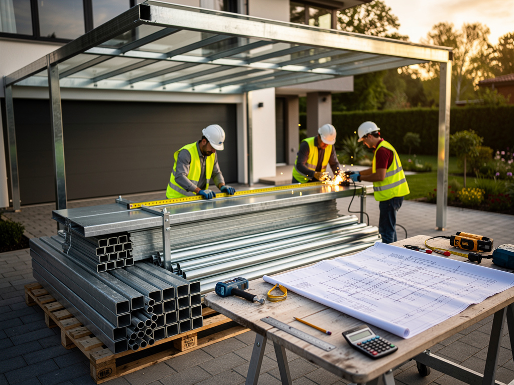 Навес из профтрубы своими руками: пошаговая инструкция, расчёт и смета на 3×6 м (2026) | Блог компании ОборонСпецСплав