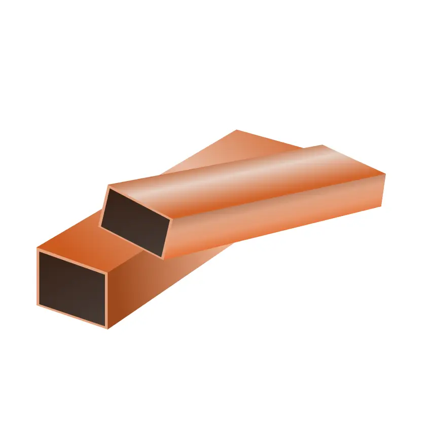 Труба медная прямоугольная МОБ 58x25x5 ТУ 48-21-366-74  ОборонСпецСплав